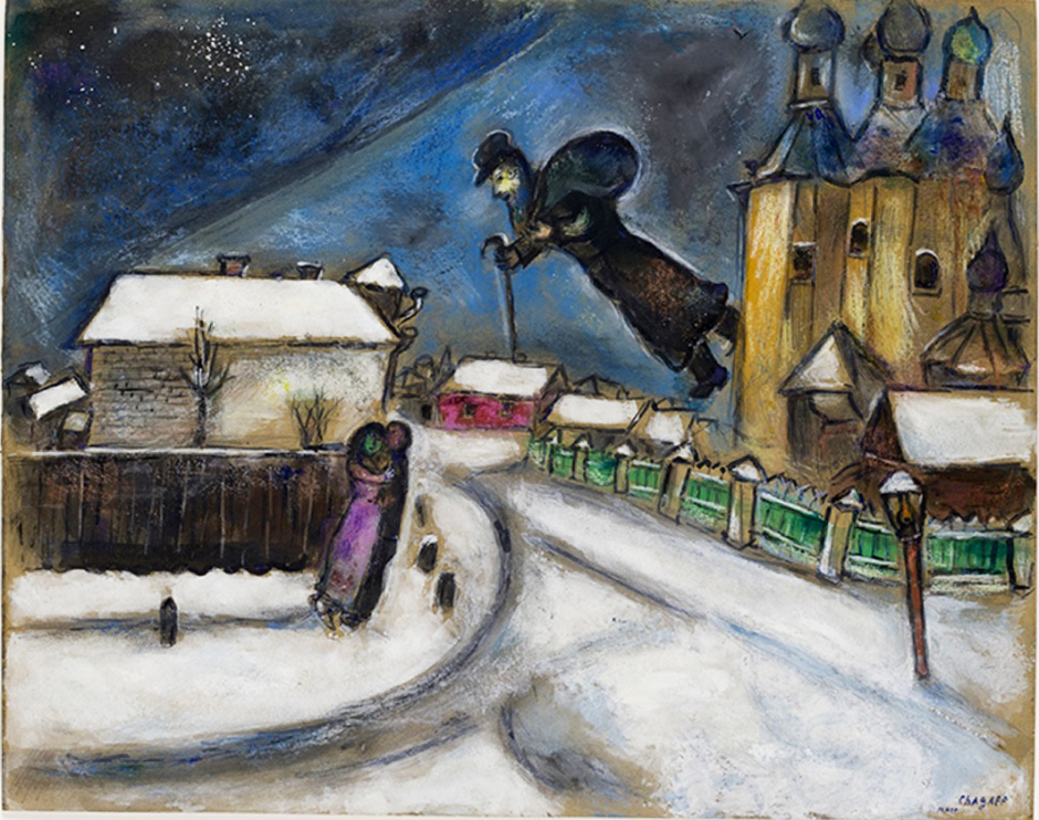 Sopra Vitebsk” di Marc Chagall, 1914